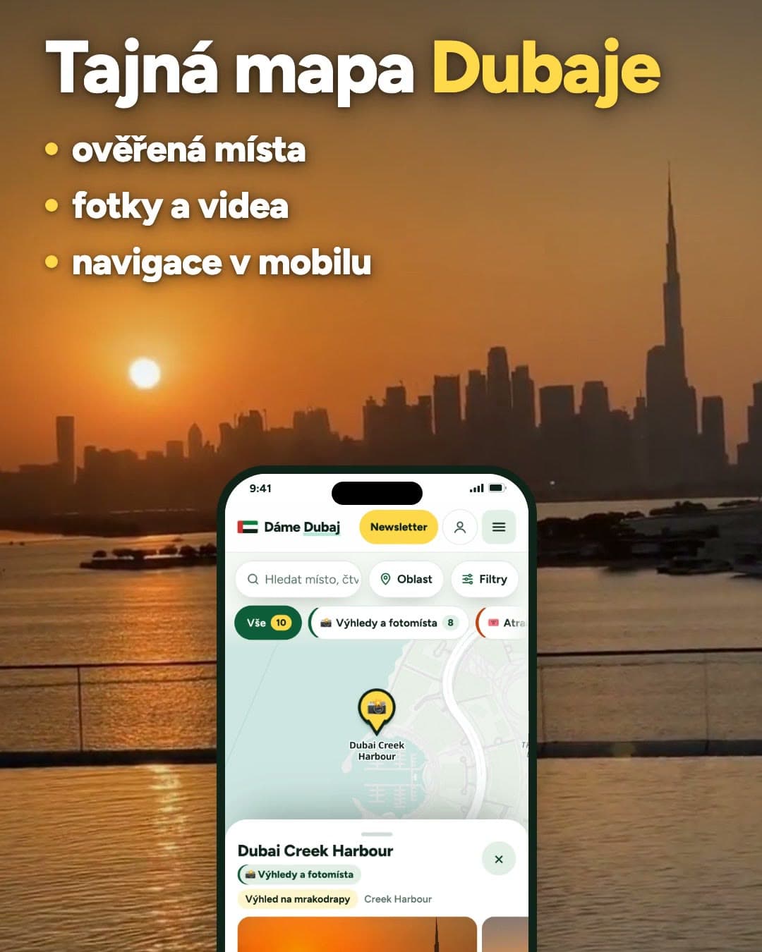 Moje Tajná mapa Dubaje je venku 🗺️ Jsou na ní ověřená místa, kde jsem byl osobně a…